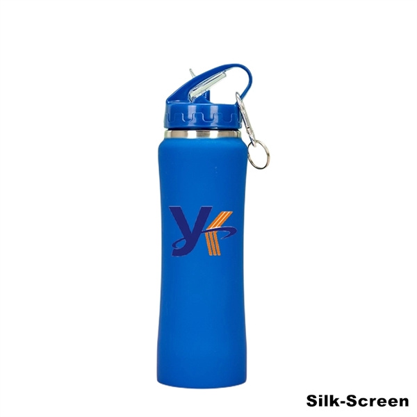 Double Wall Stainless Steel Water Bottle With Carabiner - Double Wall Stainless Steel Water Bottle With Carabiner - Image 6 of 16