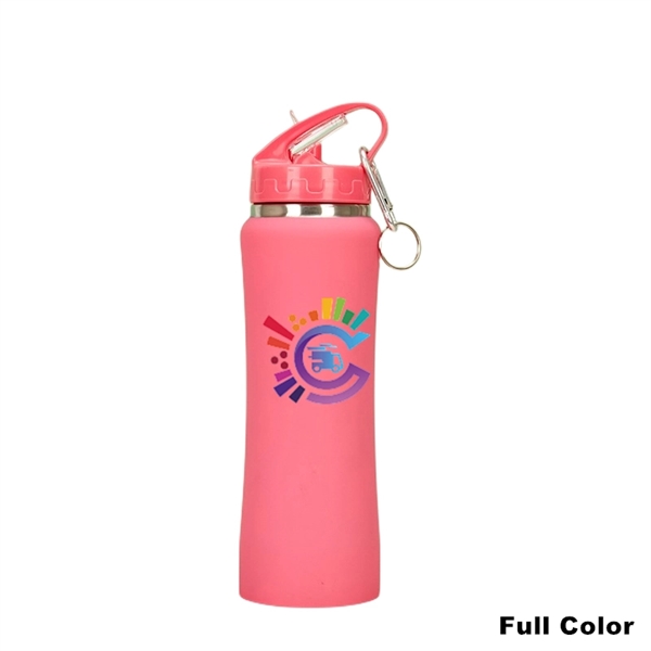 Double Wall Stainless Steel Water Bottle With Carabiner - Double Wall Stainless Steel Water Bottle With Carabiner - Image 7 of 16