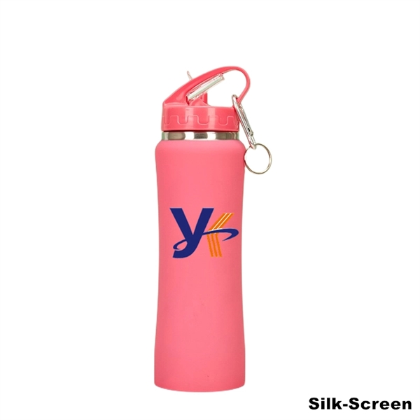 Double Wall Stainless Steel Water Bottle With Carabiner - Double Wall Stainless Steel Water Bottle With Carabiner - Image 8 of 16