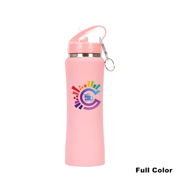 Double Wall Stainless Steel Water Bottle With Carabiner - Double Wall Stainless Steel Water Bottle With Carabiner - Image 9 of 16