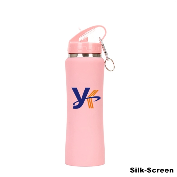 Double Wall Stainless Steel Water Bottle With Carabiner - Double Wall Stainless Steel Water Bottle With Carabiner - Image 10 of 16