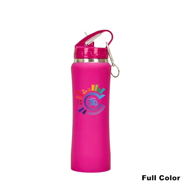 Double Wall Stainless Steel Water Bottle With Carabiner - Double Wall Stainless Steel Water Bottle With Carabiner - Image 13 of 16