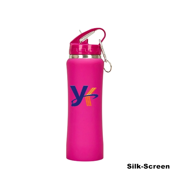 Double Wall Stainless Steel Water Bottle With Carabiner - Double Wall Stainless Steel Water Bottle With Carabiner - Image 14 of 16