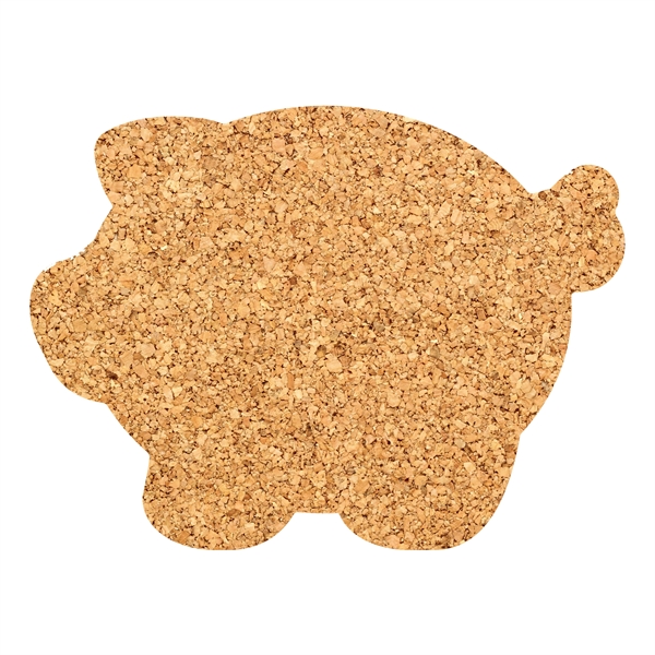 Pig Shaped Cork Coaster - Pig Shaped Cork Coaster - Image 1 of 1