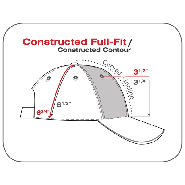 Golf Cap - 6 Panel Constructed Full-Fit - Golf Cap - 6 Panel Constructed Full-Fit - Image 6 of 7