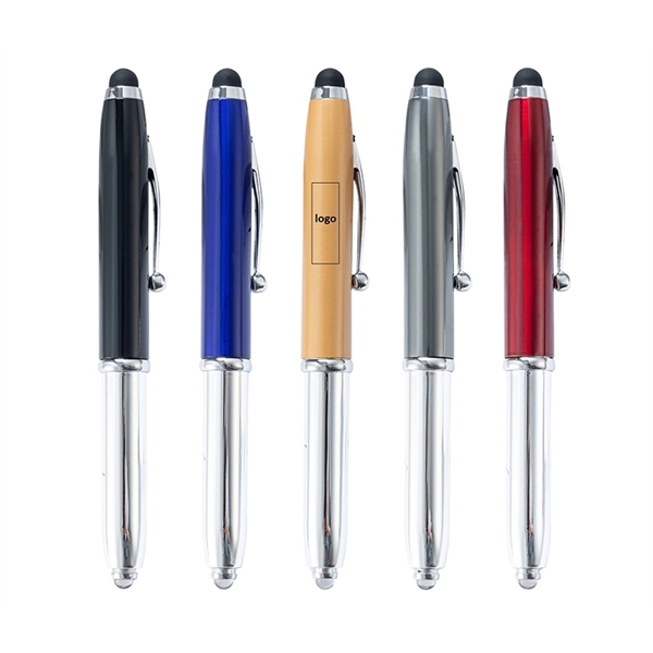 3-in-1 Multi-Tasker Stylus Pen with LED Light - 3-in-1 Multi-Tasker Stylus Pen with LED Light - Image 5 of 8