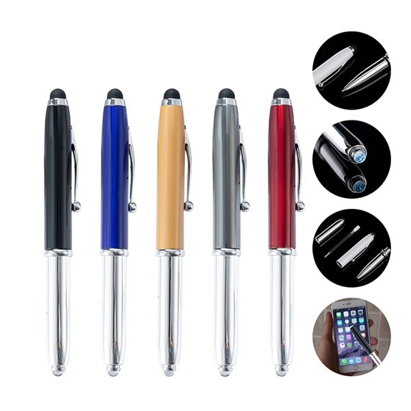 3-in-1 Multi-Tasker Stylus Pen with LED Light - 3-in-1 Multi-Tasker Stylus Pen with LED Light - Image 6 of 8