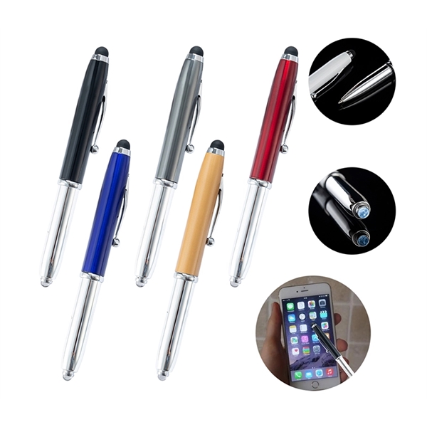 3-in-1 Multi-Tasker Stylus Pen with LED Light - 3-in-1 Multi-Tasker Stylus Pen with LED Light - Image 7 of 8