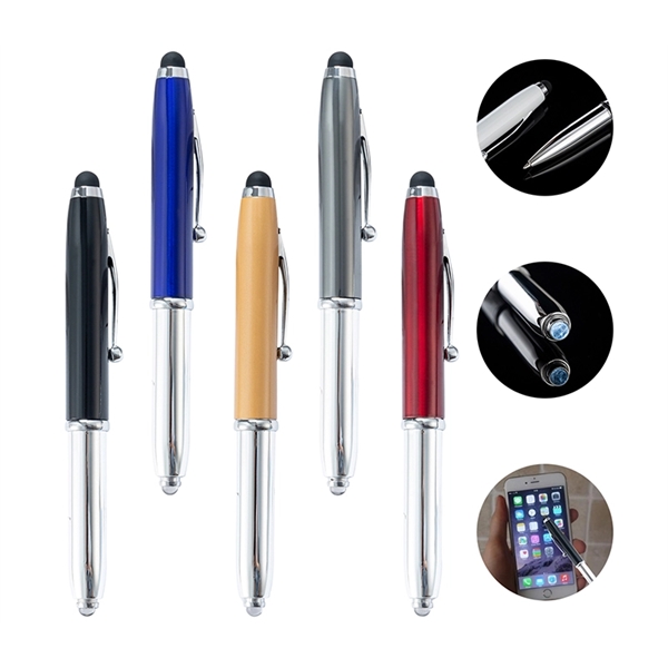 3-in-1 Multi-Tasker Stylus Pen with LED Light - 3-in-1 Multi-Tasker Stylus Pen with LED Light - Image 8 of 8