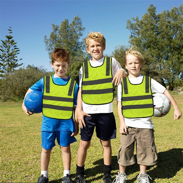 High Visibility Kids Reflective Vest - High Visibility Kids Reflective Vest - Image 2 of 2