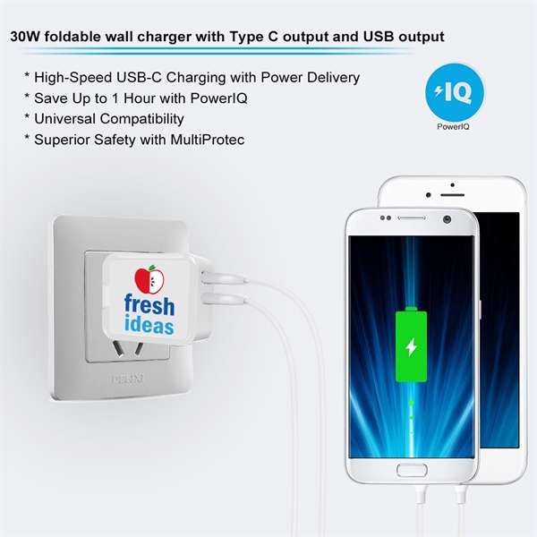 Carlsbad 30W Wall Charger - Carlsbad 30W Wall Charger - Image 2 of 6