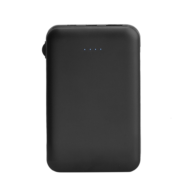 Drum 5000mAh Power Bank with Built-in Cable - Drum 5000mAh Power Bank with Built-in Cable - Image 5 of 8