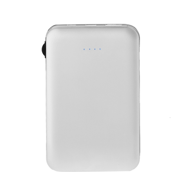 Drum 5000mAh Power Bank with Built-in Cable - Drum 5000mAh Power Bank with Built-in Cable - Image 6 of 8