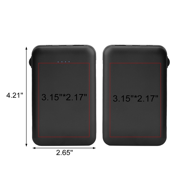 Drum 5000mAh Power Bank with Built-in Cable - Drum 5000mAh Power Bank with Built-in Cable - Image 7 of 8