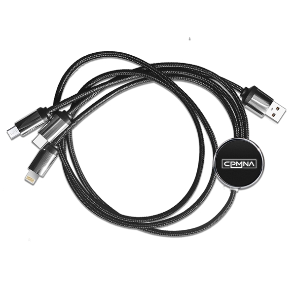 Modesto Back-lit 3-in-1 Charging Cable - Modesto Back-lit 3-in-1 Charging Cable - Image 3 of 5
