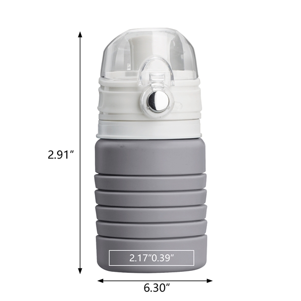 Pearch 17oz Silicone Collapsible Water Bottle - Pearch 17oz Silicone Collapsible Water Bottle - Image 13 of 15