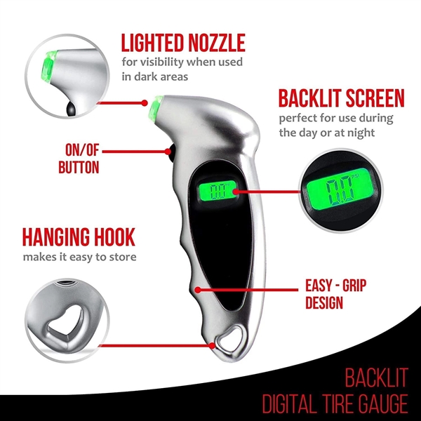 Digital Tire Pressure Gauge - Digital Tire Pressure Gauge - Image 2 of 5