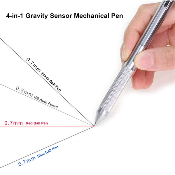4 in1 Color Refillable Mechanical Ballpoint Pen Set - 4 in1 Color Refillable Mechanical Ballpoint Pen Set - Image 1 of 6