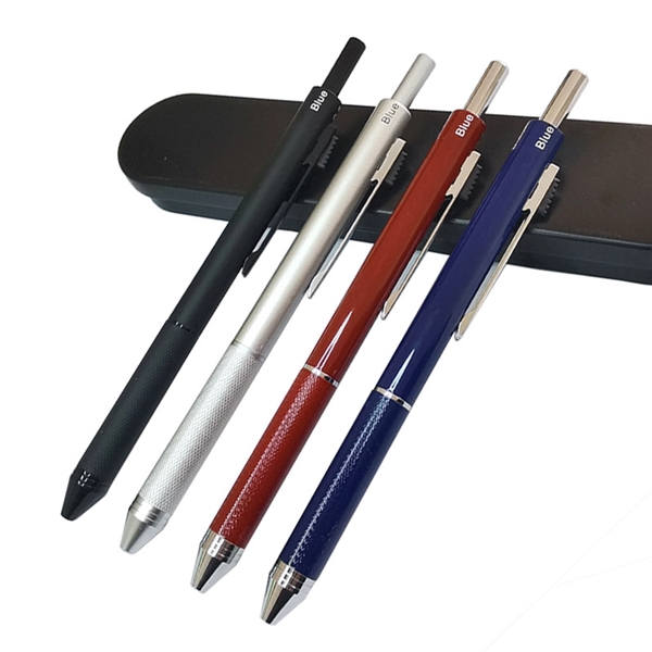 4 in1 Color Refillable Mechanical Ballpoint Pen Set - 4 in1 Color Refillable Mechanical Ballpoint Pen Set - Image 3 of 6