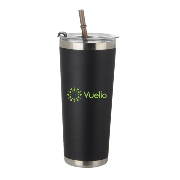 20 oz. Stainless Steel Tumbler with Straw - 20 oz. Stainless Steel Tumbler with Straw - Image 4 of 5