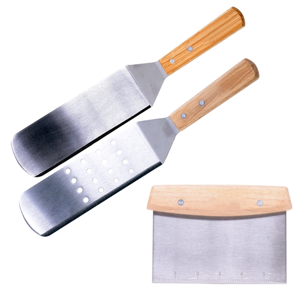 Deluxe Grilling Scraper & Flippers Set - Deluxe Grilling Scraper & Flippers Set - Image 4 of 7
