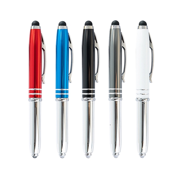 3-in-1 Stylus Pen with LED Light - 3-in-1 Stylus Pen with LED Light - Image 5 of 7