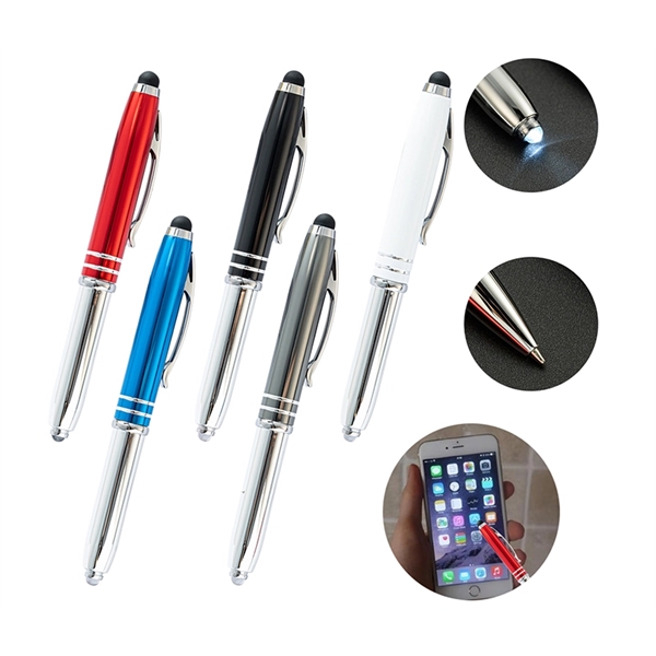 3-in-1 Stylus Pen with LED Light - 3-in-1 Stylus Pen with LED Light - Image 7 of 7