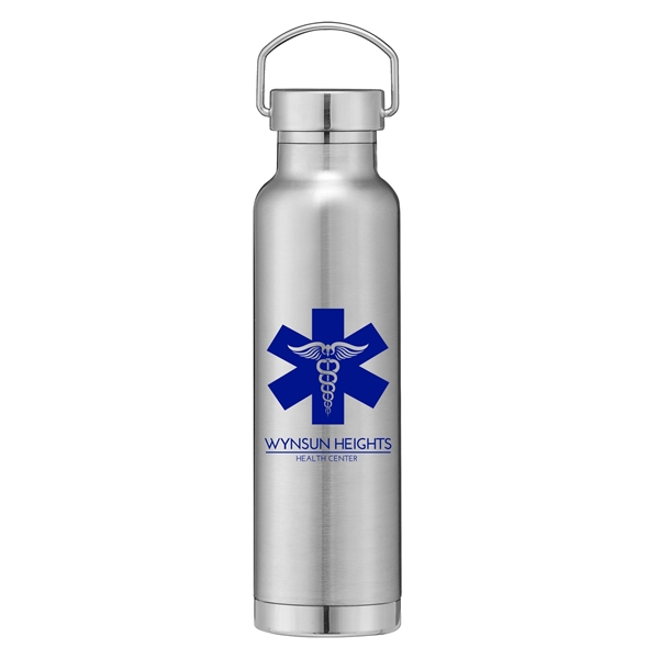 22 oz. Double Wall Stainless Steel Bottle w/Lid - Silkscreen - 22 oz. Double Wall Stainless Steel Bottle w/Lid - Silkscreen - Image 3 of 4