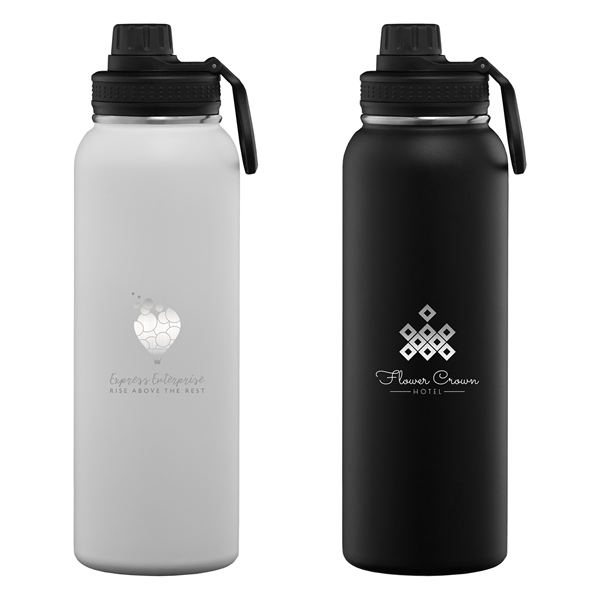 40 oz. Stainless Steel Double Wall Water Bottle - Laser - 40 oz. Stainless Steel Double Wall Water Bottle - Laser - Image 0 of 2