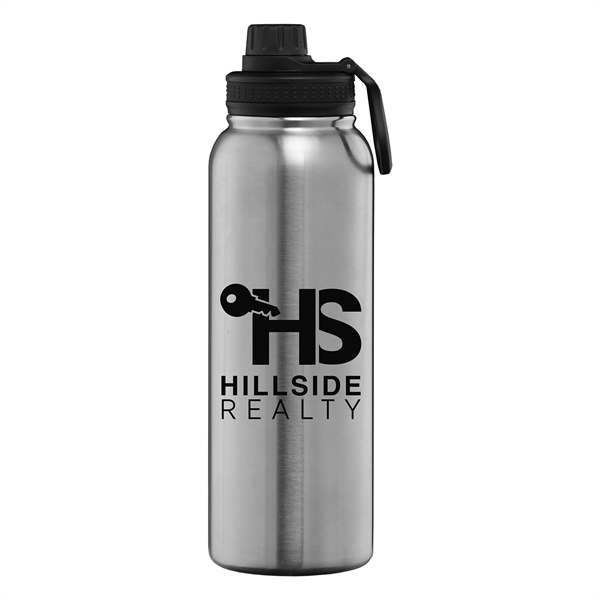 40 oz. Stainless Steel Double Wall Water Bottle - Silkscreen - 40 oz. Stainless Steel Double Wall Water Bottle - Silkscreen - Image 2 of 3