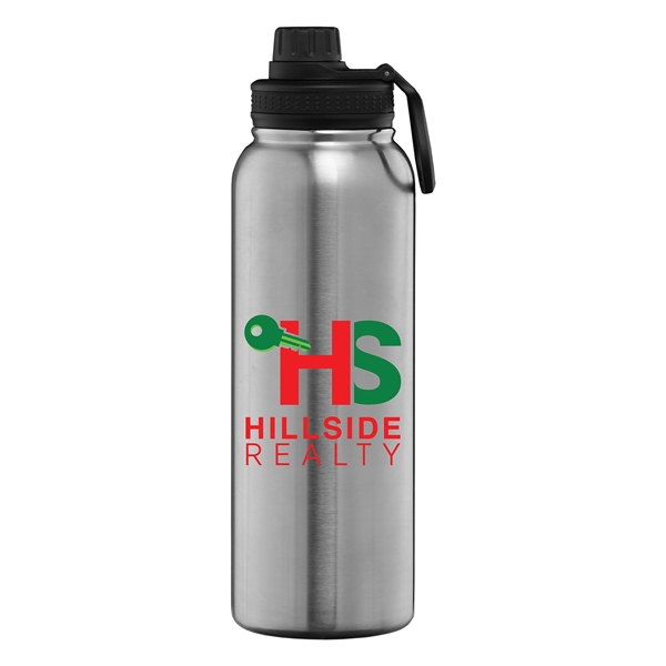 40 oz. Stainless Steel Double Wall Water Bottle - ColorJet - 40 oz. Stainless Steel Double Wall Water Bottle - ColorJet - Image 2 of 3