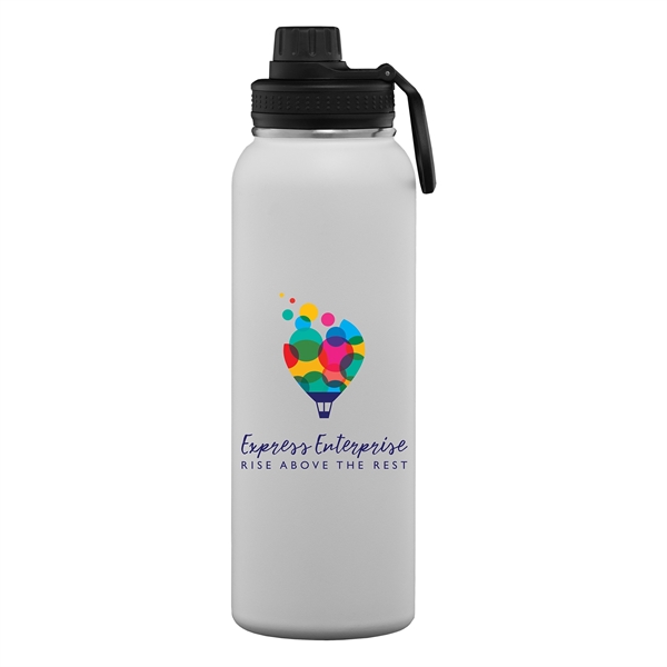 40 oz. Stainless Steel Double Wall Water Bottle - ColorJet - 40 oz. Stainless Steel Double Wall Water Bottle - ColorJet - Image 3 of 3