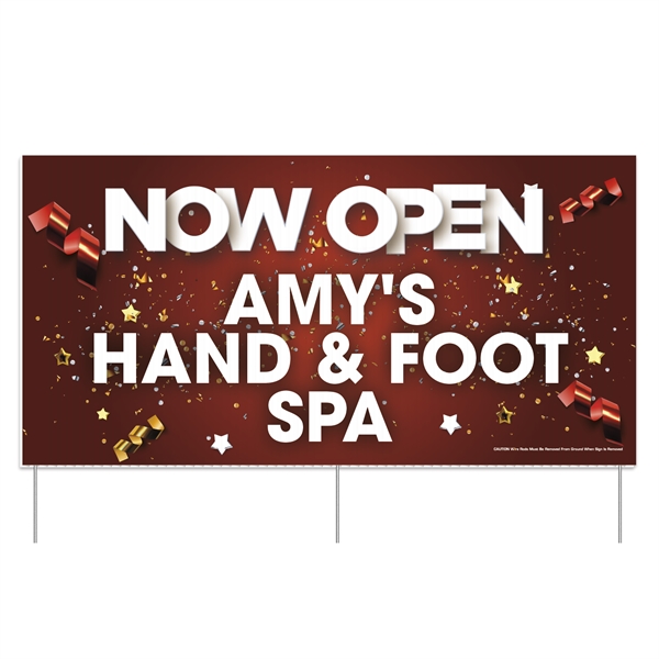 Corrugated Plastic Sign w/ 3 Rods (24"x48") - Corrugated Plastic Sign w/ 3 Rods (24"x48") - Image 0 of 1