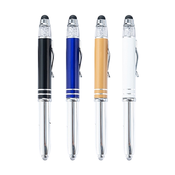 3-in-1 Custom Printed Stylus Pen with LED Light - 3-in-1 Custom Printed Stylus Pen with LED Light - Image 4 of 8