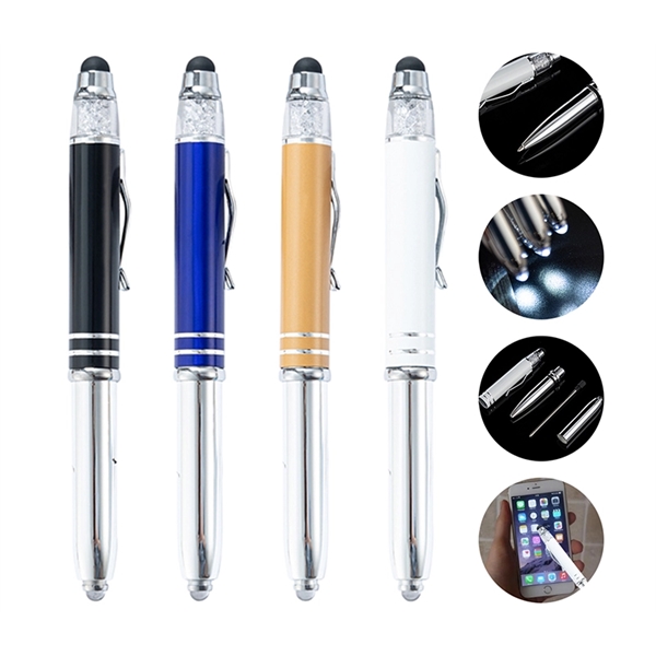 3-in-1 Custom Printed Stylus Pen with LED Light - 3-in-1 Custom Printed Stylus Pen with LED Light - Image 5 of 8