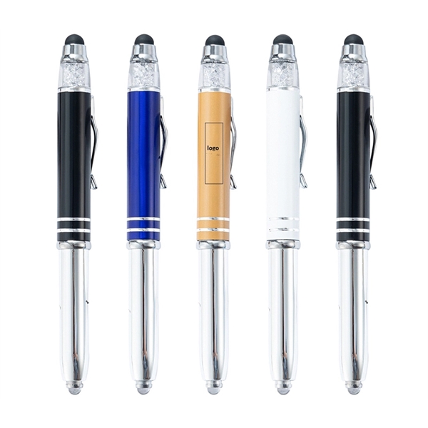 3-in-1 Custom Printed Stylus Pen with LED Light - 3-in-1 Custom Printed Stylus Pen with LED Light - Image 8 of 8