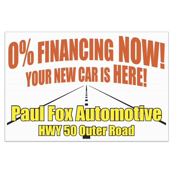 Corrugated Plastic Sign: Full Color (48"x72") - Corrugated Plastic Sign: Full Color (48"x72") - Image 0 of 1