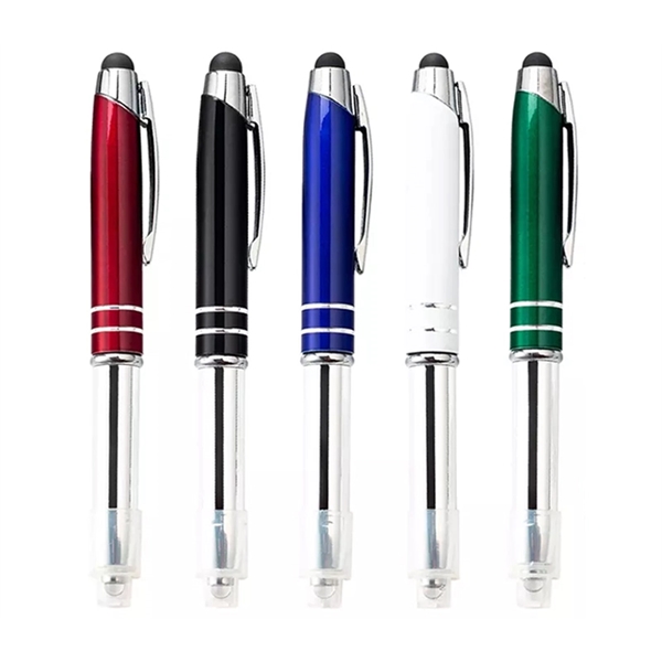 3-in-1 Stylus Pen with LED Flashlight - 3-in-1 Stylus Pen with LED Flashlight - Image 5 of 7