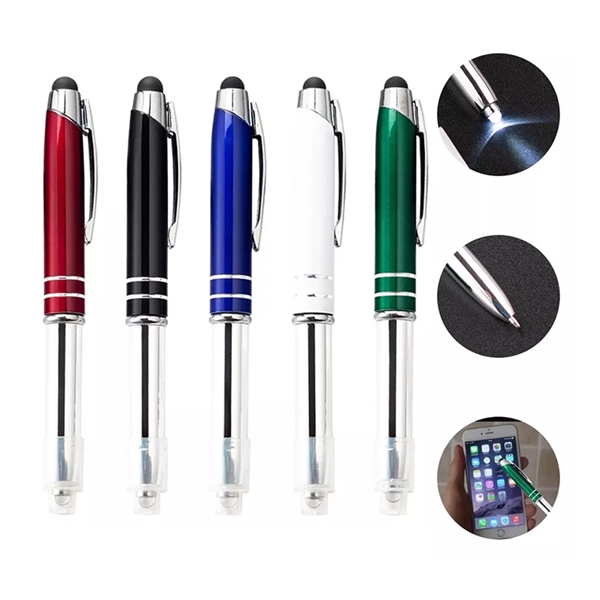 3-in-1 Stylus Pen with LED Flashlight - 3-in-1 Stylus Pen with LED Flashlight - Image 6 of 7