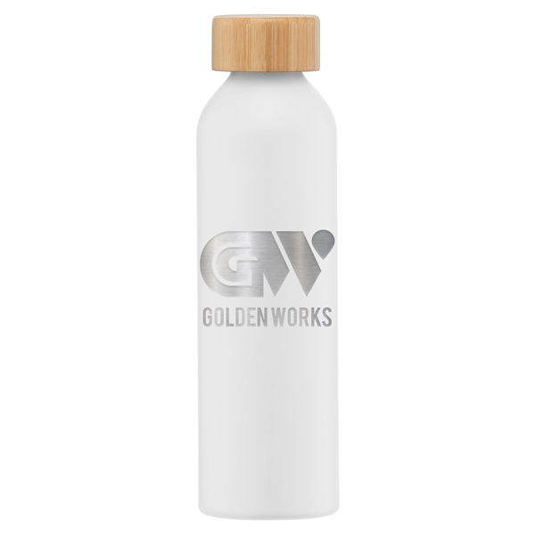 Eden - 20 oz. Aluminum Water Bottle with Bamboo Lid - Laser - Eden - 20 oz. Aluminum Water Bottle with Bamboo Lid - Laser - Image 2 of 2