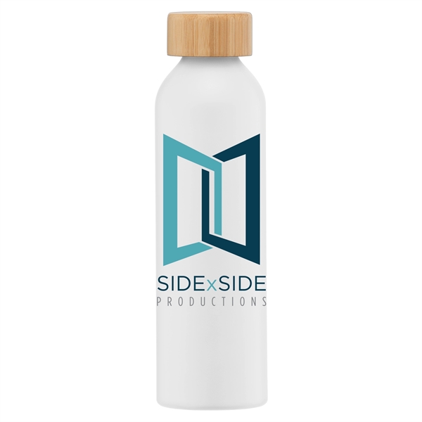 Eden-20 oz. Aluminum Water Bottle with Bamboo Lid - Eden-20 oz. Aluminum Water Bottle with Bamboo Lid - Image 1 of 2