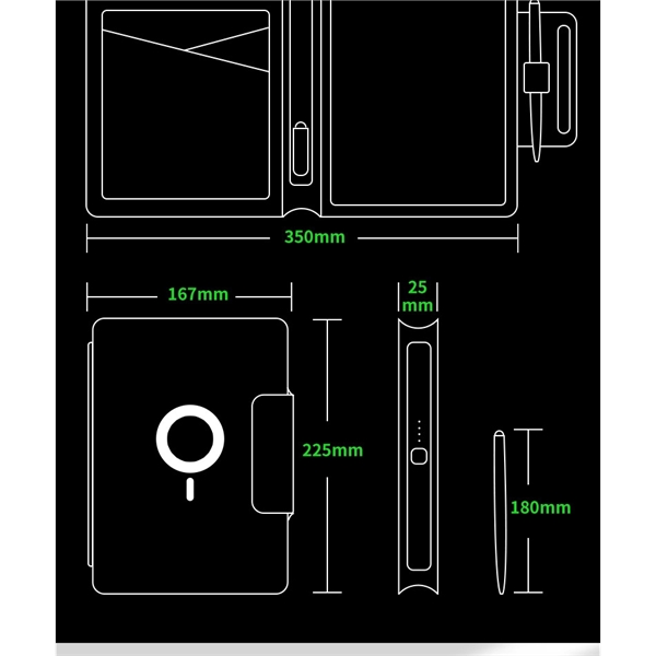 Multifunctional Wireless Charging Notepad - Multifunctional Wireless Charging Notepad - Image 2 of 2