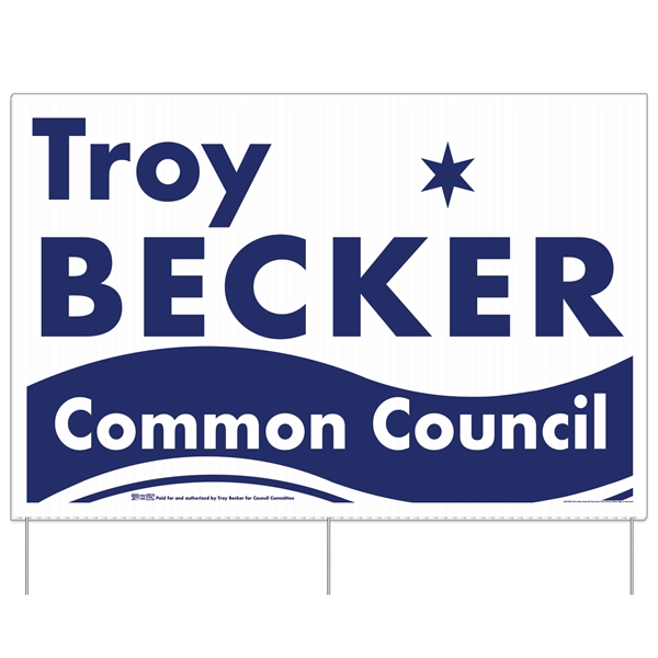 Corrugated Plastic Sign w/ 3 Rods: 1 Side (32" x 48") - Corrugated Plastic Sign w/ 3 Rods: 1 Side (32" x 48") - Image 0 of 0