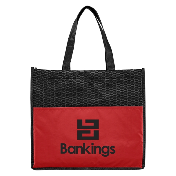 Plaza Deluxe - Non-Woven Convention Tote Bag - - Silkscreen - Plaza Deluxe - Non-Woven Convention Tote Bag - - Silkscreen - Image 3 of 4
