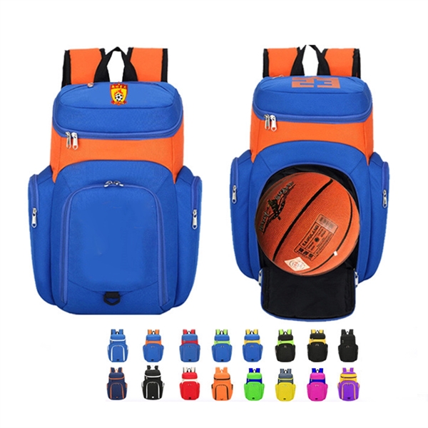 Basketball Backpack With Ball Compartment - Basketball Backpack With Ball Compartment - Image 1 of 2