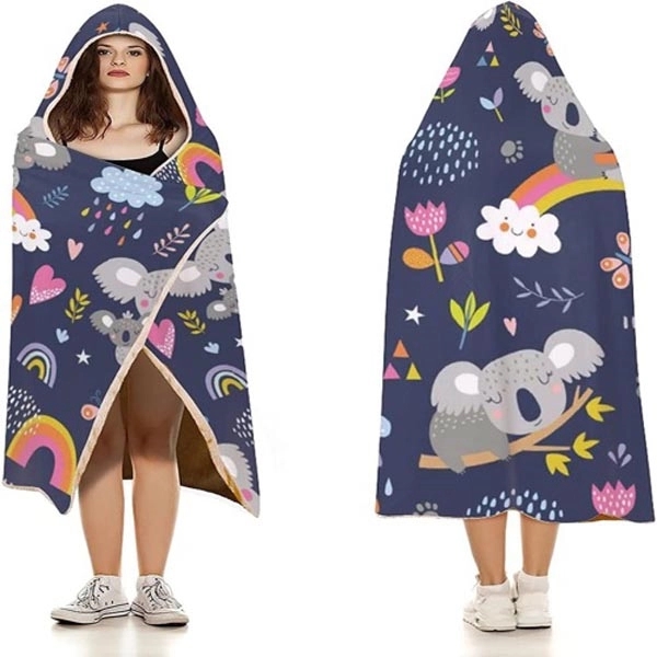 Custom Crystal Velvet Sublimation Cloak Blanket with Sherpa - Custom Crystal Velvet Sublimation Cloak Blanket with Sherpa - Image 2 of 3