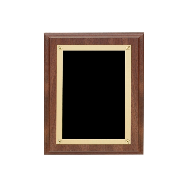 Walnut Finish Plaque w/Rosettes - Walnut Finish Plaque w/Rosettes - Image 1 of 7