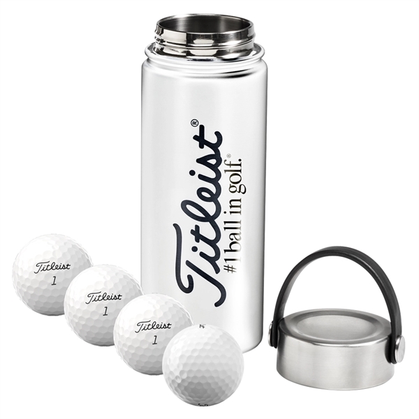 Titleist Water Bottle With Four Pro V1 Golf Balls - Titleist Water Bottle With Four Pro V1 Golf Balls - Image 2 of 3