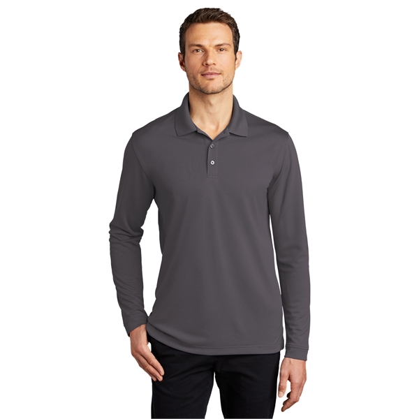 Port Authority Dry Zone UV Micro-Mesh Long Sleeve Polo - Port Authority Dry Zone UV Micro-Mesh Long Sleeve Polo - Image 32 of 49