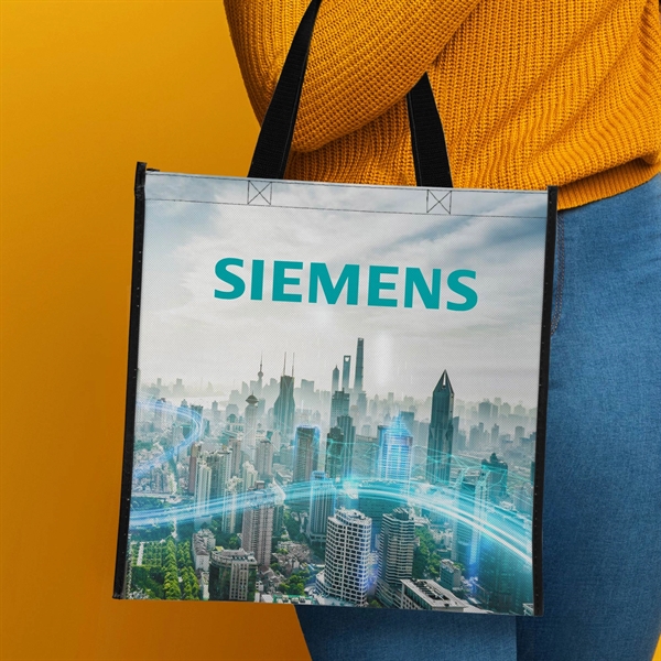 13" x 13" Laminated Full-Color Tote Bag - 13" x 13" Laminated Full-Color Tote Bag - Image 1 of 2